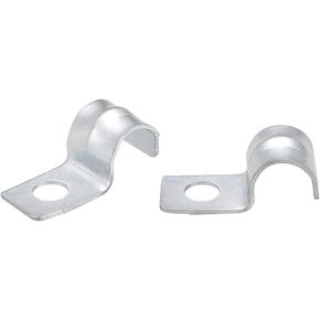 uxcell 15/64" EMT One Hole Strap Pipe Strap Zinc-Plated Steel Reinforced Rib for Pipe Fixing on Various Surfaces 50PCS