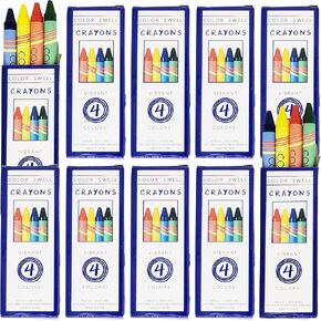 أقلام تلوين ملونة كبيرة الحجم 4 عبوات - عبوات أقلام تلوين للمطاعم - 10 عبوات 4 أقلام تلوين لكل عبوة (إجمالي 40 قلم تلوين) in Kuwait