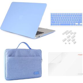 iCasso for MacBook Pro 15 inch Case Bundle 5 in 1, Hard Shell Cover with Sleeve, Screen Protector, Keyboard Skin& Dust Plug for Mac Pro 15 '' Model A1398 (Release 2012-2015) - Rose Quartz