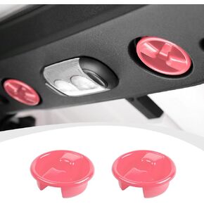 JK Hardtop Roof Top Mounting Screw Knob Cover Trim Compatible with 2007-2018 Jeep Wrangler JK JKU Interior Accessories, Red