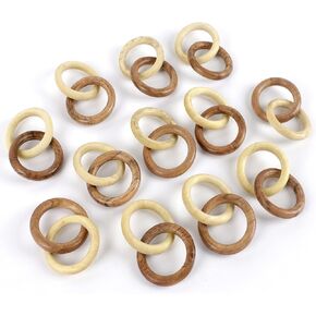 Napkin Rings Set of 12 Rustic Metal Napkin Rings Boho Leaf Glass Bead Farmhouse Spring Fall Napkin Ring Holder for Family Dining Banquet Wedding Christmas Easter Holiday Table Décor - Golden