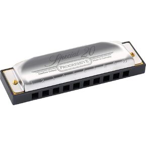 HOHNER 560PBX Special 20 Harmonica, Country Tuned Key of F Sharp, Stainless steel (560PBX-CTF#)