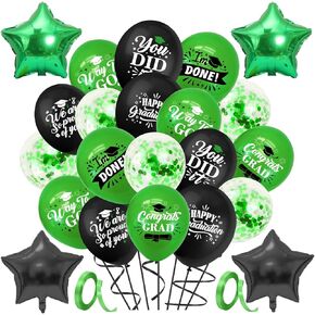 Graduation Balloons 2024, 60 Pcs Graduation Party Balloon Set Include Gold Graduation Confetti Balloons, Graduation Latex Balloons and Star Balloons for Graduation Party Supplies