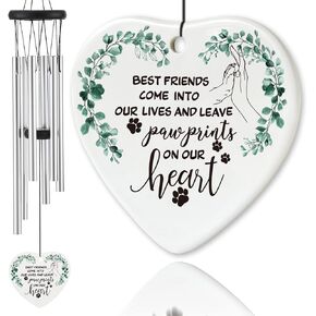 Pet Dog Memorial Wind Chimes Loss of Pet Sympathy Gift Pet Loss Gifts Bereavement Gifts for Pet Owner Remembrance Wind Chimes for Outside Garden Home Decoration Best Friends Come into Our Lives in Kuwait