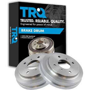 TRQ Rear Brake Drum Pair Set for 2000-2006 Nissan Sentra