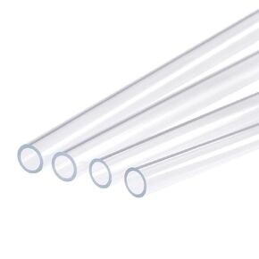 MECCANIXITY Acrylic Pipe Rigid Round Tube Clear 1/2" ID 5/8" OD 3.3ft High Impact for Lighting, Models, Plumbing, Crafts 4 Pack