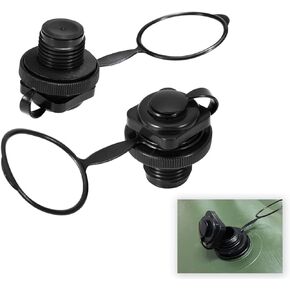2 PCS Air Valve Replacement, Kayak Raft Plug Replacement, Inflatable Boat Spiral Air Plug, Air Mattress Plug Replacement, Boston Valve for Rubber Dinghy Pool Boat Airbeds