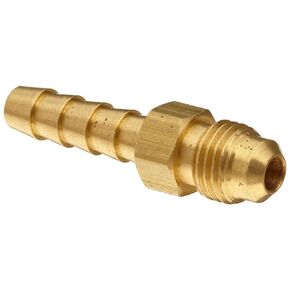 Anderson Metals - 07004-0606 Brass Hose Fitting, Connector, 3/8" Barb x 3/8" Male Flare