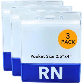 XRay Badge Buddy and Badge Holder in One (3 pack-Black), Double-Sided, Heavy-Duty, Radiology, X-ray Tech, Radiology Tech Student Essentials