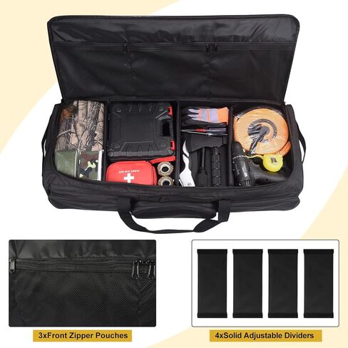 حقيبة تخزين تحت المقعد، لكابينة SuperCrew، كابينة الطاقم، منظم تخزين تحت المقعد F150، ملحقات حقيبة تخزين الشاحنة 1500، قاعدة صلبة، لشاحنات Ford Chevy Silverado كاملة الحجم in Kuwait