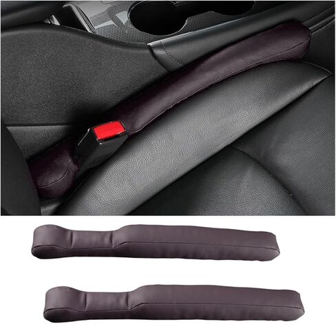 حشوة فجوات مقعد السيارة، قطعتان من الجلد المصنوع من الألياف الدقيقة مانعة للسقوط، تملأ الفجوة بين المقعد ووحدة التحكم، تمنع الأشياء من السقوط تحتها، عالمية لشاحنة السيارة ذات الدفع الرباعي (رمادي) in Kuwait