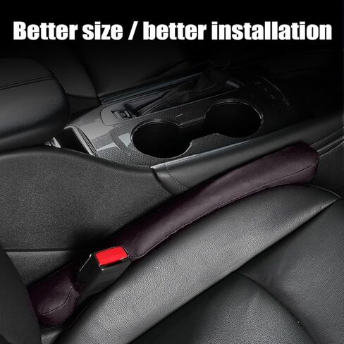 حشوة فجوات مقعد السيارة، قطعتان من الجلد المصنوع من الألياف الدقيقة مانعة للسقوط، تملأ الفجوة بين المقعد ووحدة التحكم، تمنع الأشياء من السقوط تحتها، عالمية لشاحنة السيارة ذات الدفع الرباعي (رمادي) in Kuwait