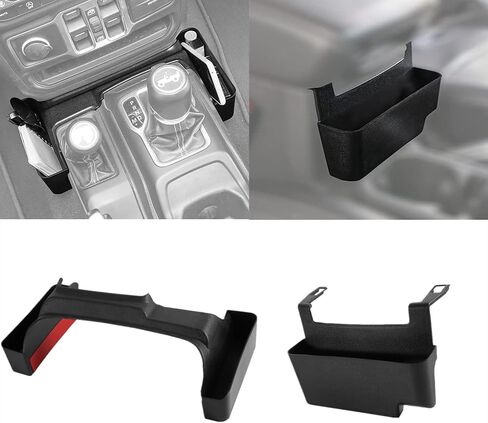 Compatible with 2018-2023 Jeep Wrangler JL JLU & 2020 2021 2022 2023 Jeep Gladiator JT Passenger Storage Tray Organizer Grab Handle Accessory Box in Saudi Arabia