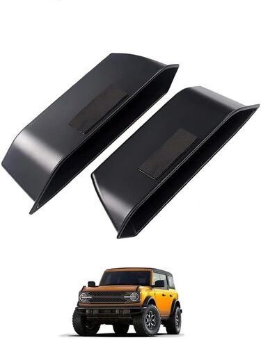 منظم تخزين مقبض الباب الأمامي لسيارة Ford Bronco 2021 2022 2023 2024 ملحقات السيارة الداخلية، ABS الباب الأمامي الجانب مسند الذراع منظم جيب الهاتف إدراج قفاز البليت 2 قطعة (علبة مقبض التحديث 2 قطعة) in Saudi Arabia
