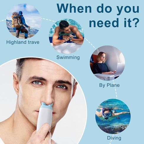 جهاز تخفيف ضغط الأذن، موسع ضغط الأذن المتوازن، تخفيف طنين الأذن للأذنين الرنين رأس مزدوج، تصميم قابس من جانب واحد مع رأس بديل واحد in Kuwait