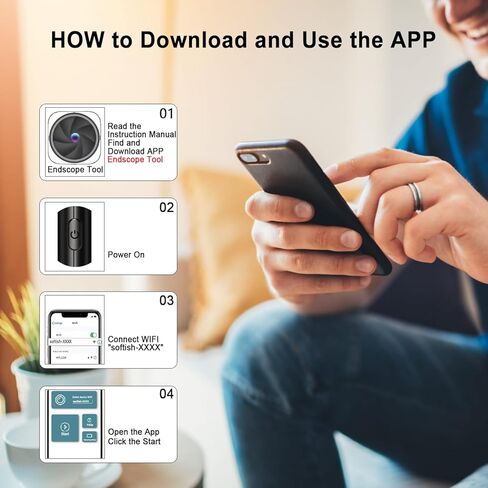 إزالة شمع الأذن، منظف الأذن مع كاميرا عالية الدقة 1296 بكسل، مجموعة تنظيف شمع الأذن مع 6 ملاعق أذن، أداة إزالة شمع الأذن مع مجموعة 8 قطع، كاميرا أذن لأجهزة iOS وiPadOS وAndroid (أسود) in Kuwait