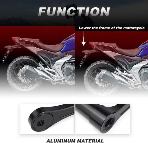طقم خفض قابل للتعديل Xitomer 0.2-1.2 بوصة، مناسب لـ CRF300L / Rally 2021-2024 / CRF250L/ CRF250 Rally 2012-2021 / CRF300 Rally 2021-2024 مجموعات خفض روابط التعليق السفلية (أسود) in Saudi Arabia