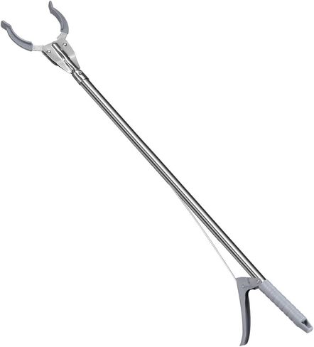 uxcell 47inch Grabber Gripper Tool Claw Garbage Picker Stainless Steel Gray in Saudi Arabia