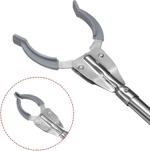uxcell 47inch Grabber Gripper Tool Claw Garbage Picker Stainless Steel Gray in Saudi Arabia