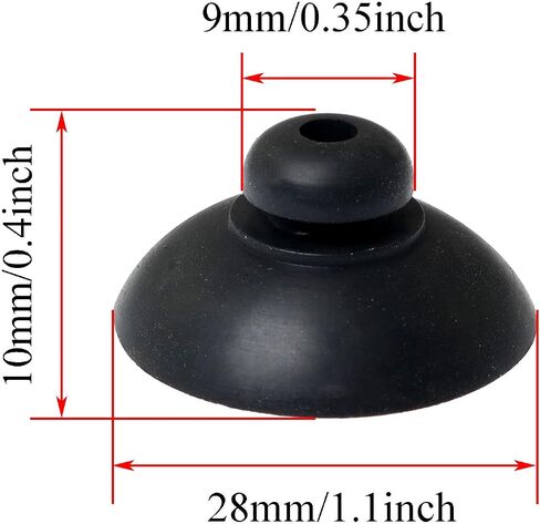 DZS Elec Suction Cup 10pcs 28mm/1.1Inch Diameter Aquarium Fish Tank Suction Cup Clip Sucker Black Suction Cup Holder for Tank Pump, Overhead Line Tube, Pet Supplies in Saudi Arabia