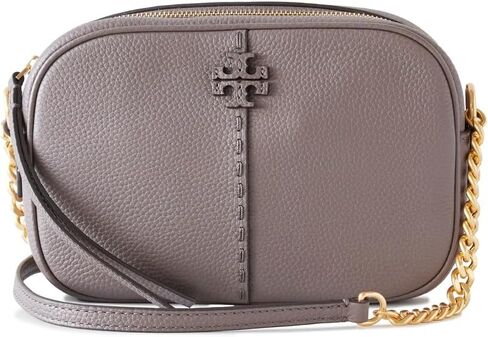Tory Burch Women's Mcgraw Camera Bag, Silver Maple, One Size in Saudi Arabia