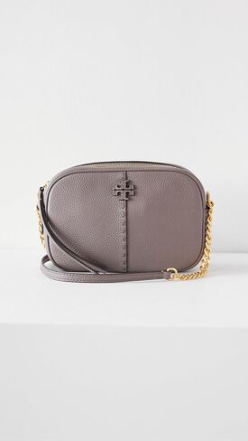 Tory Burch Women's Mcgraw Camera Bag, Silver Maple, One Size in Saudi Arabia