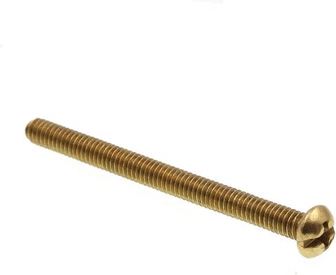 برغي آلة Prime-Line 9003892، رأس مستدير، مجموعة مشقوقة/فيليبس، #8-32 × 2 بوصة، نحاس صلب، عبوة من 20 قطعة in Saudi Arabia
