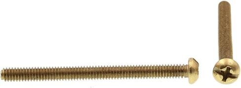 برغي آلة Prime-Line 9003892، رأس مستدير، مجموعة مشقوقة/فيليبس، #8-32 × 2 بوصة، نحاس صلب، عبوة من 20 قطعة in Saudi Arabia