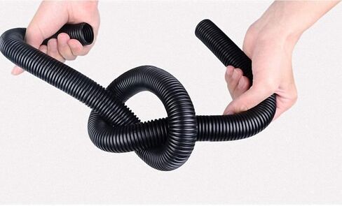 YXQ 14.5mm Corrugated Hose, 5m/16.4Ft Flexible Conduit Corrugated Electric Wiring Tubing Pipe for Protecting Electrical Cables,Black PE Plastic in Saudi Arabia