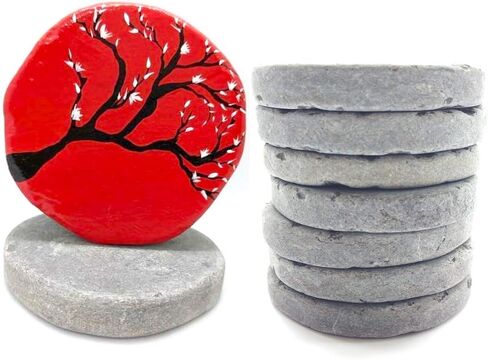 صخور مسطحة للرسم (صخور الرسم) - 10 صخور ناعمة للرسم - طولها 2 بوصة in Kuwait