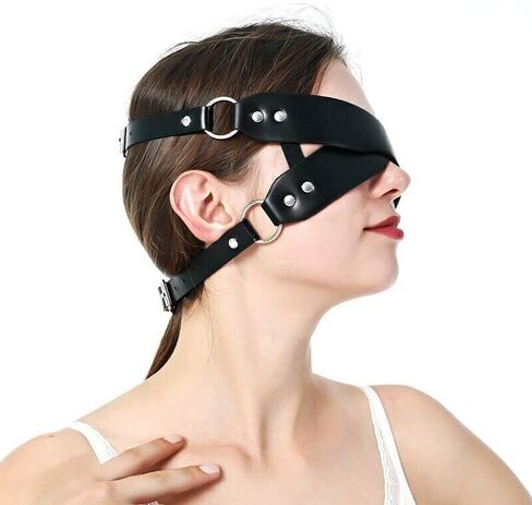 NBMARLS Leather Masks Masquerade Mask for Women Halloween Masks for Adults Animal Half Face Mask Party Mask for Cosplay in Saudi Arabia