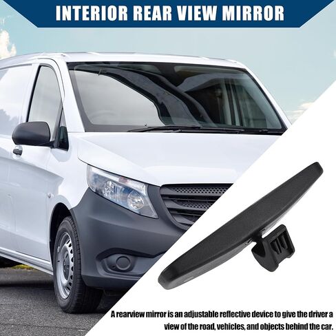 مرآة الرؤية الخلفية الداخلية لسيارة Mercedes-Benz Metris 2016-2023 لسيارة Mercedes-Benz Sprinter 2500 3500 2010-2018 / مرآة الرؤية الخلفية الداخلية / متينة / قطعة واحدة باللون الأسود in Kuwait
