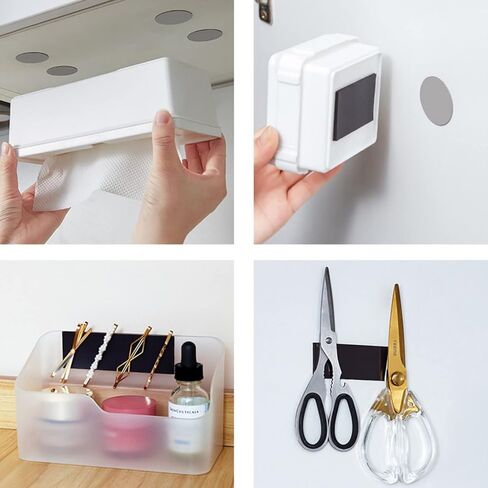 6 عبوات من مغناطيسات ذاتية اللصق، أوراق مغناطيسية مع دعامة لاصقة قوية، تتضمن 4 مغناطيسات دائرية و2 مغناطيسات مربعة، مغناطيسات مرنة للحرف اليدوية في المنزل والمكتب والمدرسة، وأدوات المطبخ الثابتة in Kuwait