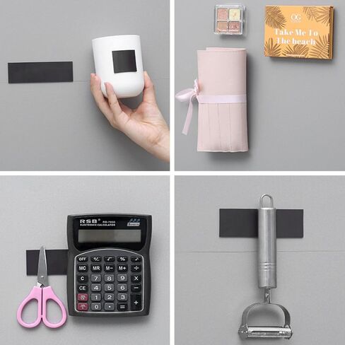 6 عبوات من مغناطيسات ذاتية اللصق، أوراق مغناطيسية مع دعامة لاصقة قوية، تتضمن 4 مغناطيسات دائرية و2 مغناطيسات مربعة، مغناطيسات مرنة للحرف اليدوية في المنزل والمكتب والمدرسة، وأدوات المطبخ الثابتة in Kuwait