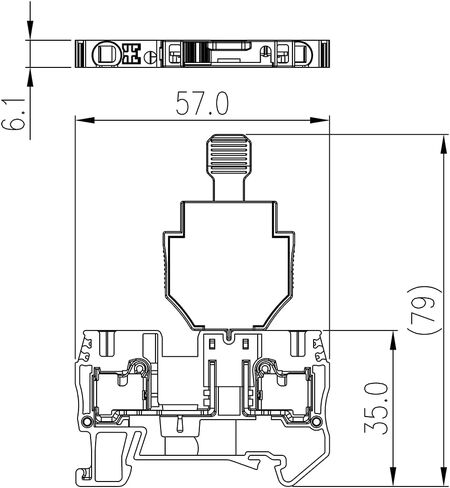 كتل طرفية لصمامات السكك الحديدية Din 10 قطع DP4-TFU(5X20)، 300 فولت 12 أمبير، 24-10AWG، 2 اتصال، موصل طرفي للدفع، مستوى واحد، بيج، كتلة طرفية للدفع، تركيب السكك الحديدية in Kuwait