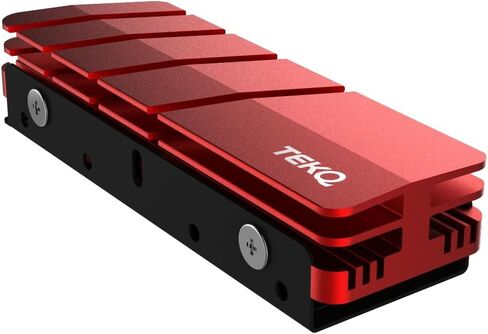 M.2 2280 SSD heatsink, Double-Sided Heat Sink, with Thermal Silicone pad for PC M.2 PCIE NVMe SSD or M.2 SATA SSD (RED) in Saudi Arabia
