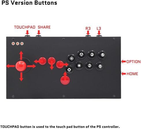 جهاز التحكم في ألعاب FightBox M1-PS4 بدون ذراع تحكم في الألعاب متوافق مع أجهزة الكمبيوتر/PS3/PS4 in Kuwait