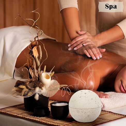 ELLDOO Natural Travertine Incense Cone Holder, Home Decor Handmade Ball Shape Incense Burner for Yoga Meditation SPA Reading, Beige in Kuwait