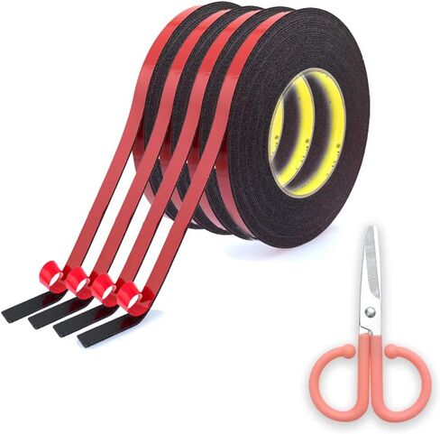 شريط لاصق إسفنجي مزدوج الجوانب مقاس 10 مم من Maerd، شريط لاصق إسفنجي للاستخدام الداخلي والخارجي لتزيين الحرف اليدوية، لوحة إعلانات LED، شريط إطار الصورة (0.4 بوصة × 33 قدم) in Kuwait