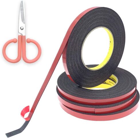 شريط لاصق إسفنجي مزدوج الجوانب مقاس 10 مم من Maerd، شريط لاصق إسفنجي للاستخدام الداخلي والخارجي لتزيين الحرف اليدوية، لوحة إعلانات LED، شريط إطار الصورة (0.4 بوصة × 33 قدم) in Kuwait
