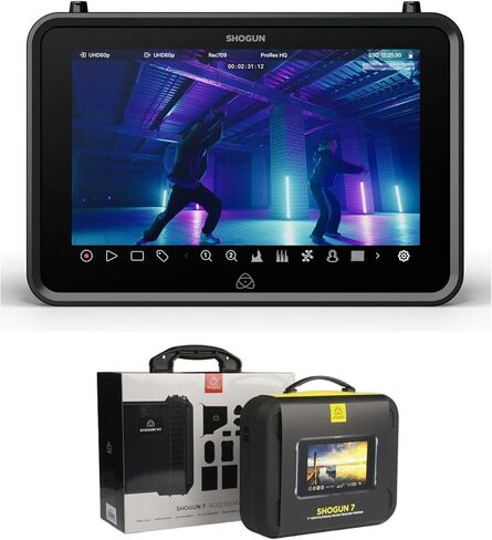 شاشة Atomos Shogun مقاس 7 بوصات HDR ومسجل 6K Raw مع مجموعة ملحقات (عنصران) in Kuwait