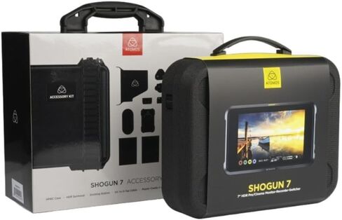 شاشة Atomos Shogun مقاس 7 بوصات HDR ومسجل 6K Raw مع مجموعة ملحقات (عنصران) in Kuwait