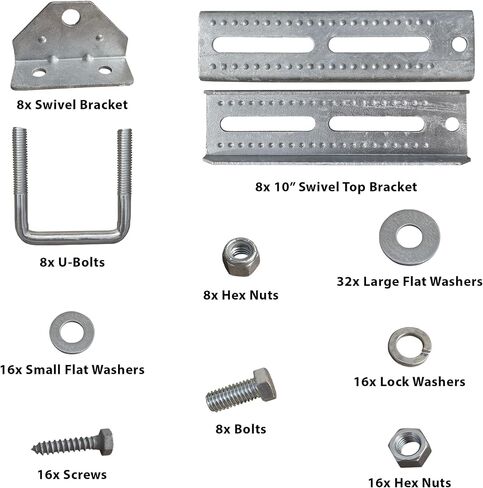 A.A 10" Galvanized Swivel Top Bunk Bracket Kit with Hardware for Boat Trailer, fits 2x3 Cross Members, Heavy Duty in Saudi Arabia