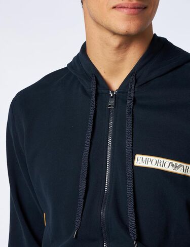 Emporio Armani Men's Brushed Terry Drawstring Hoodie in Saudi Arabia