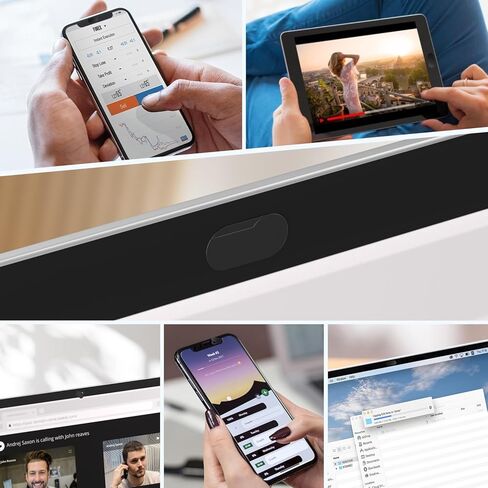 غطاء كاميرا ويب معدني قابل للدوران من imluckies [عبوة من قطعتين]، غطاء كاميرا رفيع للغاية 0.02 بوصة لهاتف iPhone، والكمبيوتر المحمول، وMacBook Pro/Air، وأجهزة الكمبيوتر الشخصي، وiPad وما إلى ذلك. مانع الويب يحمي خصوصيتك، أسود in Kuwait