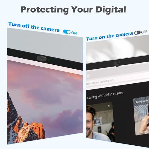 غطاء كاميرا ويب معدني قابل للدوران من imluckies [عبوة من قطعتين]، غطاء كاميرا رفيع للغاية 0.02 بوصة لهاتف iPhone، والكمبيوتر المحمول، وMacBook Pro/Air، وأجهزة الكمبيوتر الشخصي، وiPad وما إلى ذلك. مانع الويب يحمي خصوصيتك، أسود in Kuwait