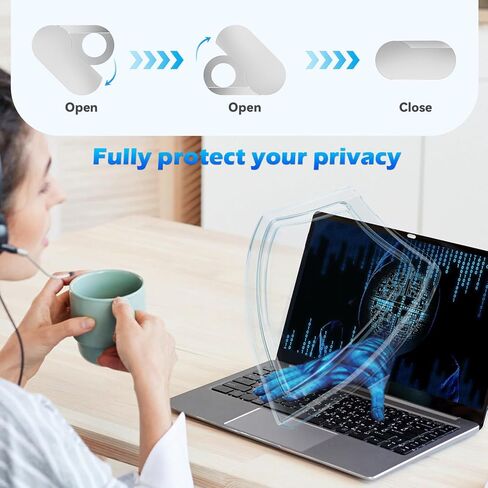 غطاء كاميرا ويب معدني قابل للدوران من imluckies [عبوة من قطعتين]، غطاء كاميرا رفيع للغاية 0.02 بوصة لهاتف iPhone، والكمبيوتر المحمول، وMacBook Pro/Air، وأجهزة الكمبيوتر الشخصية، وiPad وما إلى ذلك. مانع الويب يحمي خصوصيتك، فضي in Kuwait