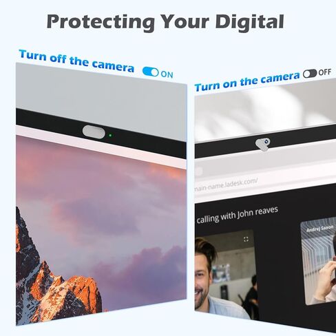 غطاء كاميرا ويب معدني قابل للدوران من imluckies [عبوة من قطعتين]، غطاء كاميرا رفيع للغاية 0.02 بوصة لهاتف iPhone، والكمبيوتر المحمول، وMacBook Pro/Air، وأجهزة الكمبيوتر الشخصية، وiPad وما إلى ذلك. مانع الويب يحمي خصوصيتك، فضي in Kuwait