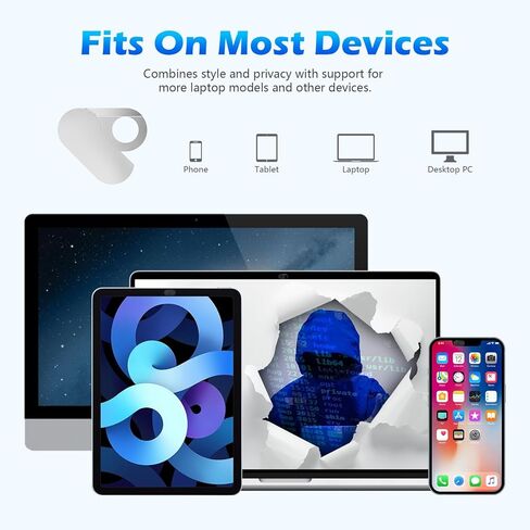 غطاء كاميرا ويب معدني قابل للدوران من imluckies [عبوة من قطعتين]، غطاء كاميرا رفيع للغاية 0.02 بوصة لهاتف iPhone، والكمبيوتر المحمول، وMacBook Pro/Air، وأجهزة الكمبيوتر الشخصية، وiPad وما إلى ذلك. مانع الويب يحمي خصوصيتك، فضي in Kuwait