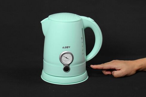 aJOY Professional Designer Series 1.7L Cordless Electric Kettle, BPA Free, 360 Degree Conceal Heating Element, Overheat Protection Control (Green) in Saudi Arabia